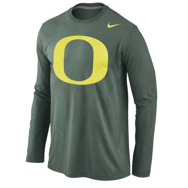 Oregon Ducks Nike Logo Cotton Long Sleeve WEM T-Shirt - Green,We sell and wholesale Oregon Ducks Nike Logo Cotton Long Sleeve WEM T-Shirt - Green on line form chian!